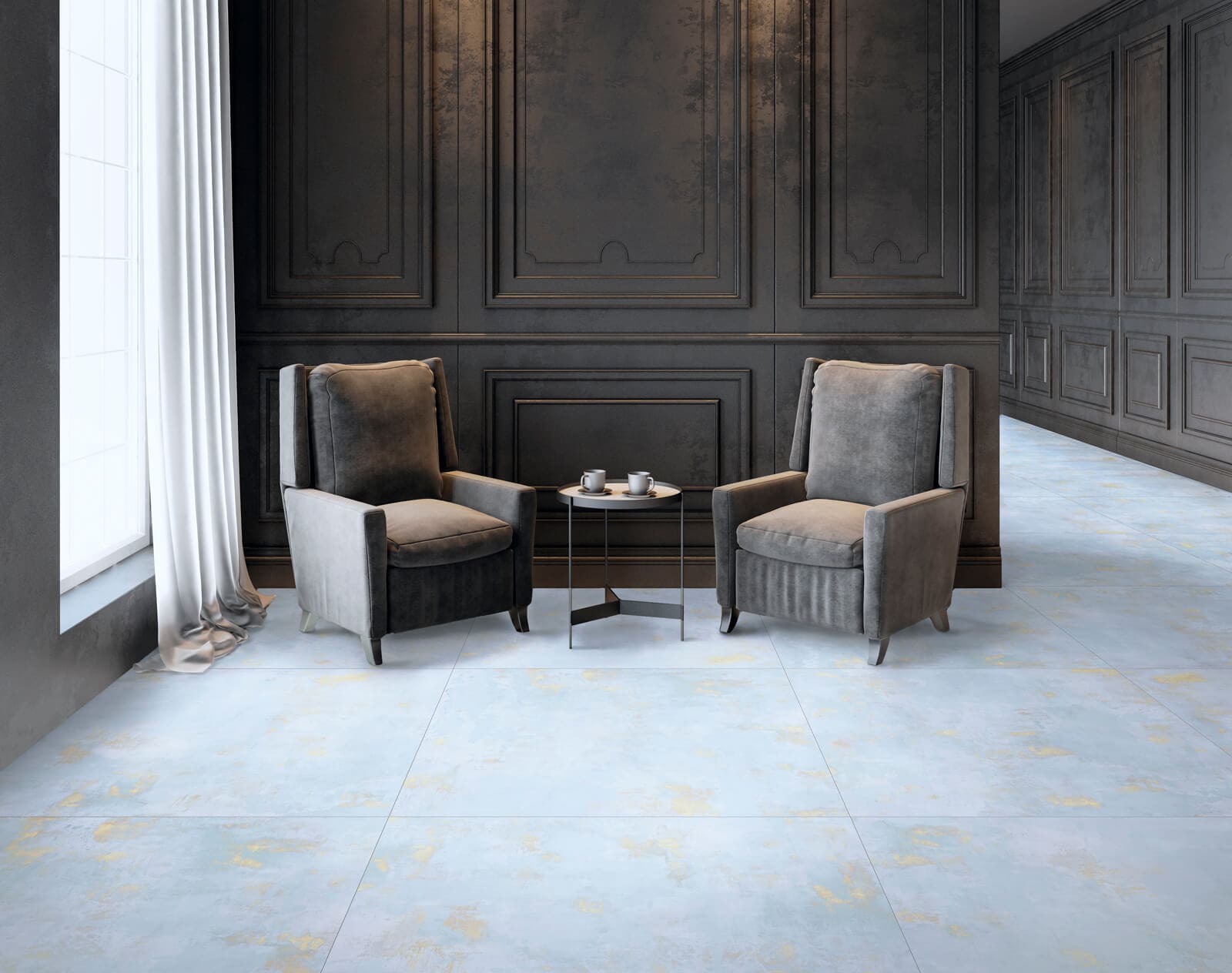 Apavisa MOOD BLUE NATURAL 100*100 см в интерьере