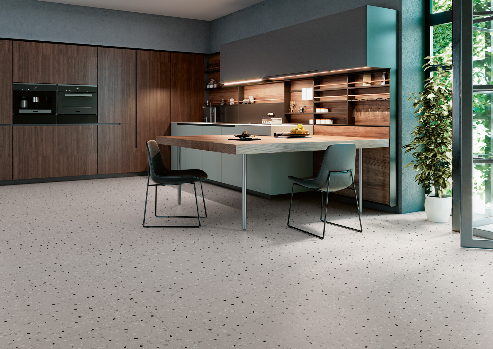 Apavisa SOUTH GREY NATURAL 100*100 см в интерьере