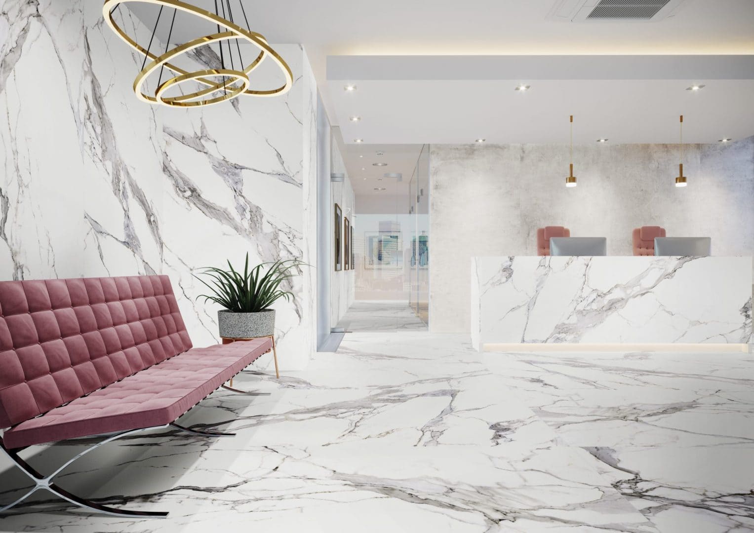 Cerrad Коллекция CALACATTA Calacatta White Pol 60*60 см в интерьере