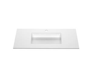 Zenon Коллекция Berlin Умывальник-столешница без фартука из Solid Surfase 121*50 см (мойка 63*29 см)