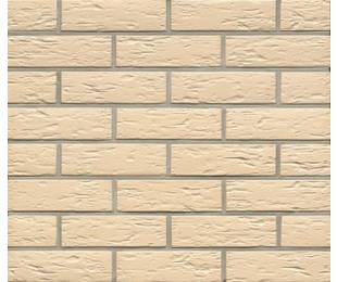 ЭкоКлинкер Плитка клинкерная фасадная с ласточкиным хвостом Ваниль накат Березка 28.3х8.4х10